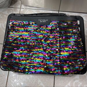 Victoria's Secret Sequin Rainbow Cosmetic Bag